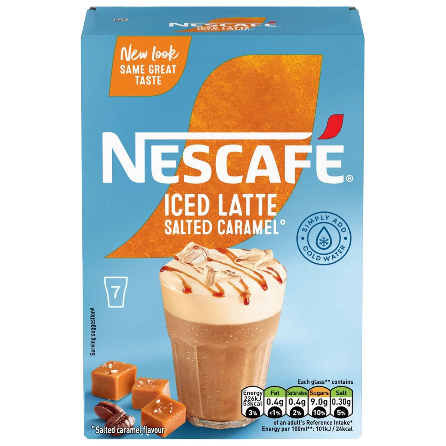 Nescafe Gold Salted Caramel Iced Latte 7 Pack 101.5g - Blighty's British Store