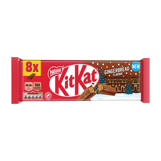 Nestle KitKat 2 Finger Gingerbread 8 Pack (8 x 20.7g) - Blighty's British Store