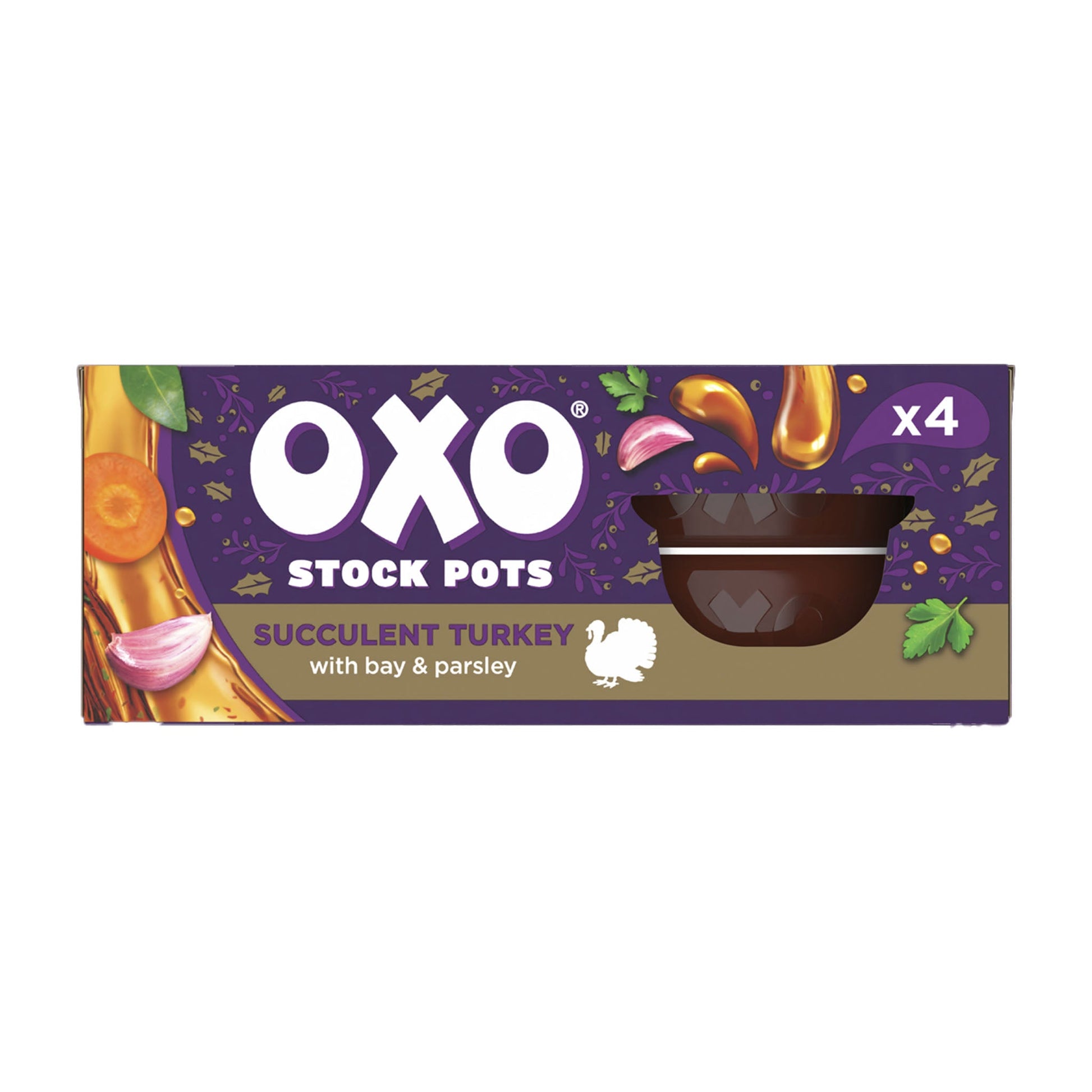 OXO Succulent Turkey with Bay & Parsley Stock Pots (4 x 20g) - Blighty's British Store