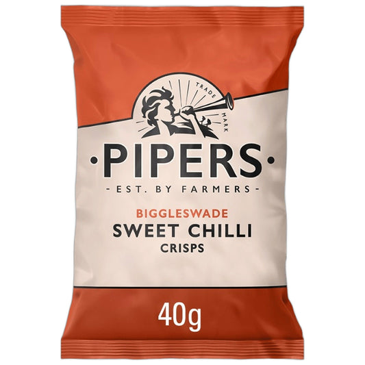 Pipers Biggleswade Sweet Chilli Crisps 40g - Blighty's British Store
