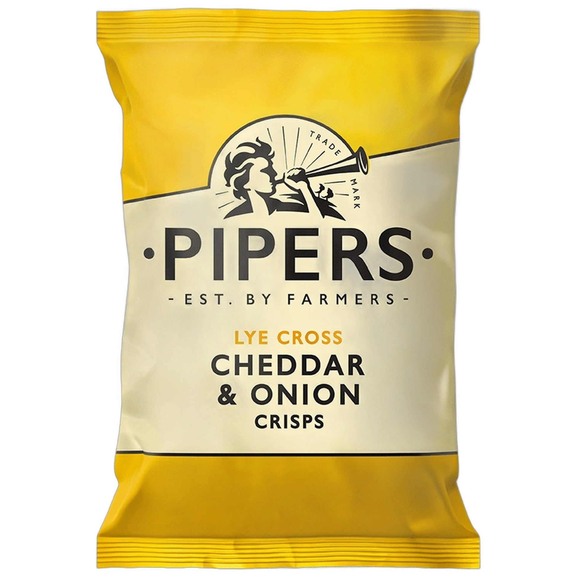 Pipers Lye Cross Cheddar & Onion Crisps 40g - Blighty's British Store