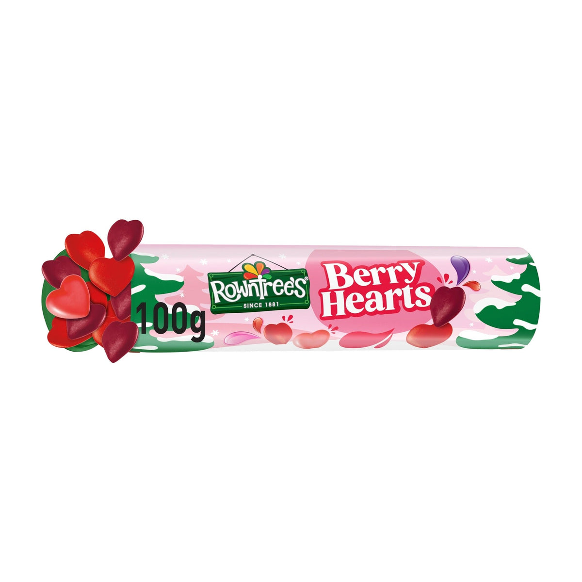 Rowntree's Berry Hearts Giant Tube 100g - Blighty's British Store