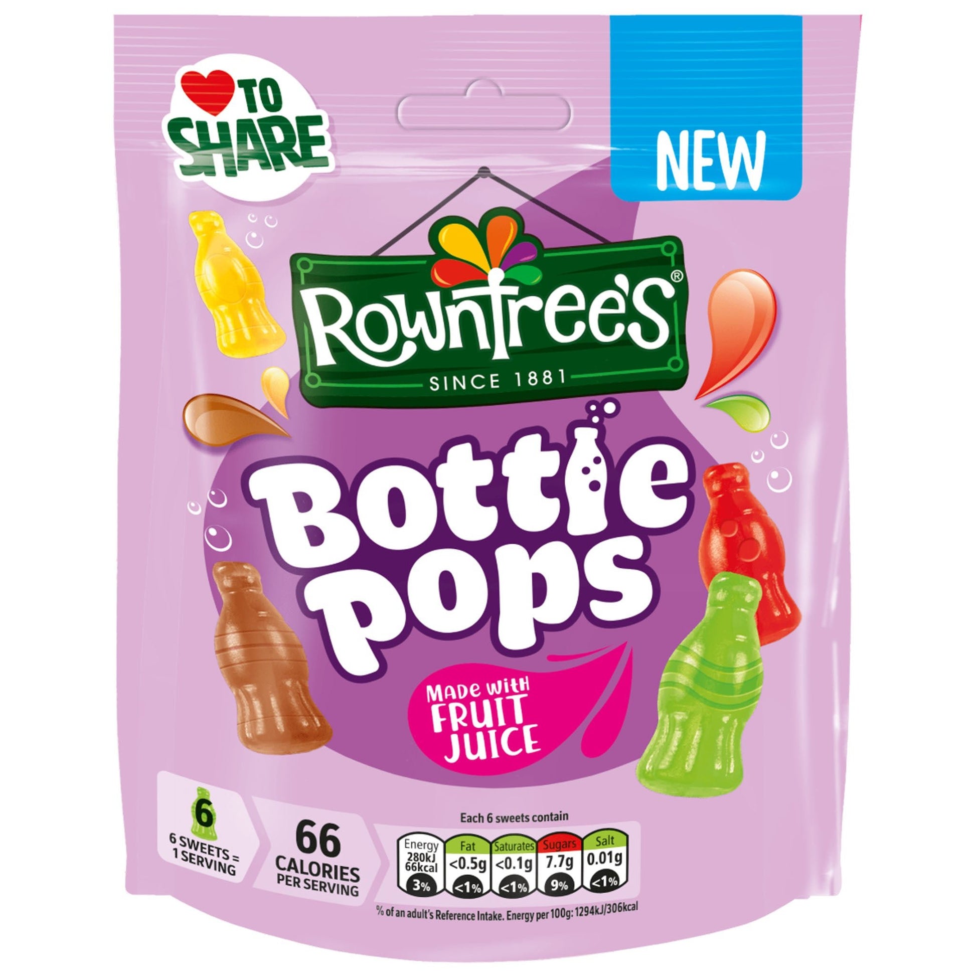 Rowntree's Bottle Pops 115g - Blighty's British Store