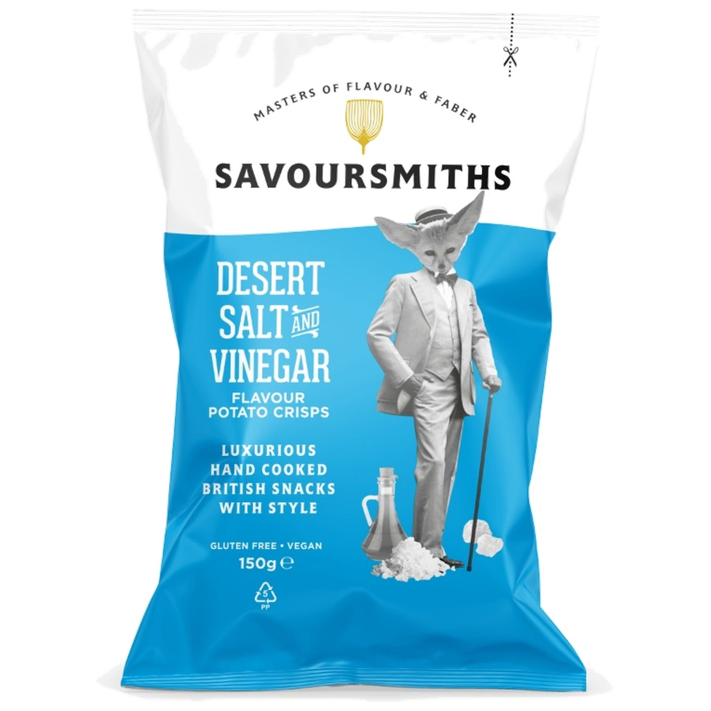 Savoursmiths Desert Salt & Vinegar Crisps 150g - Blighty's British Store