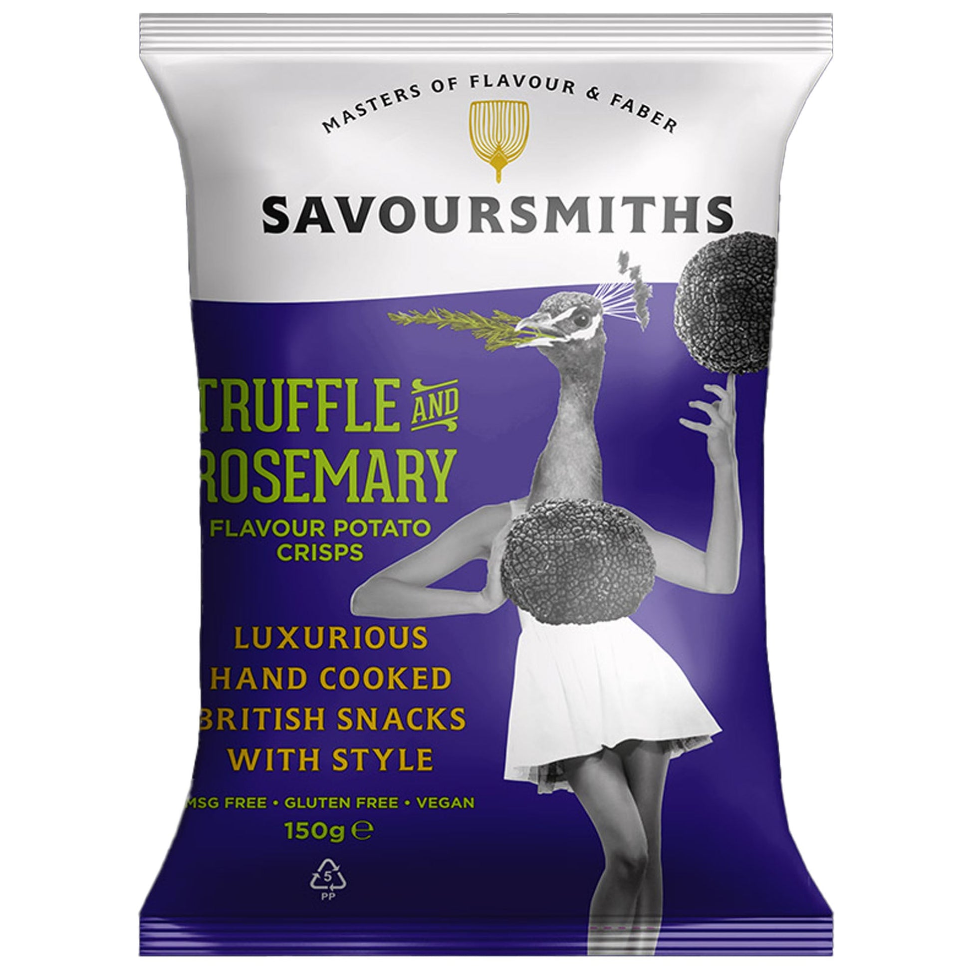 Savoursmiths Truffle & Rosemary Crisps 150g - Blighty's British Store