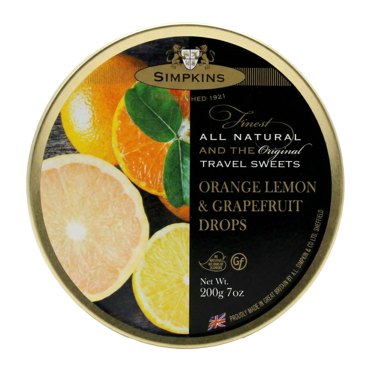 Simpkins Orange Lemon & Grapefruit Drops 200g - Blighty's British Store
