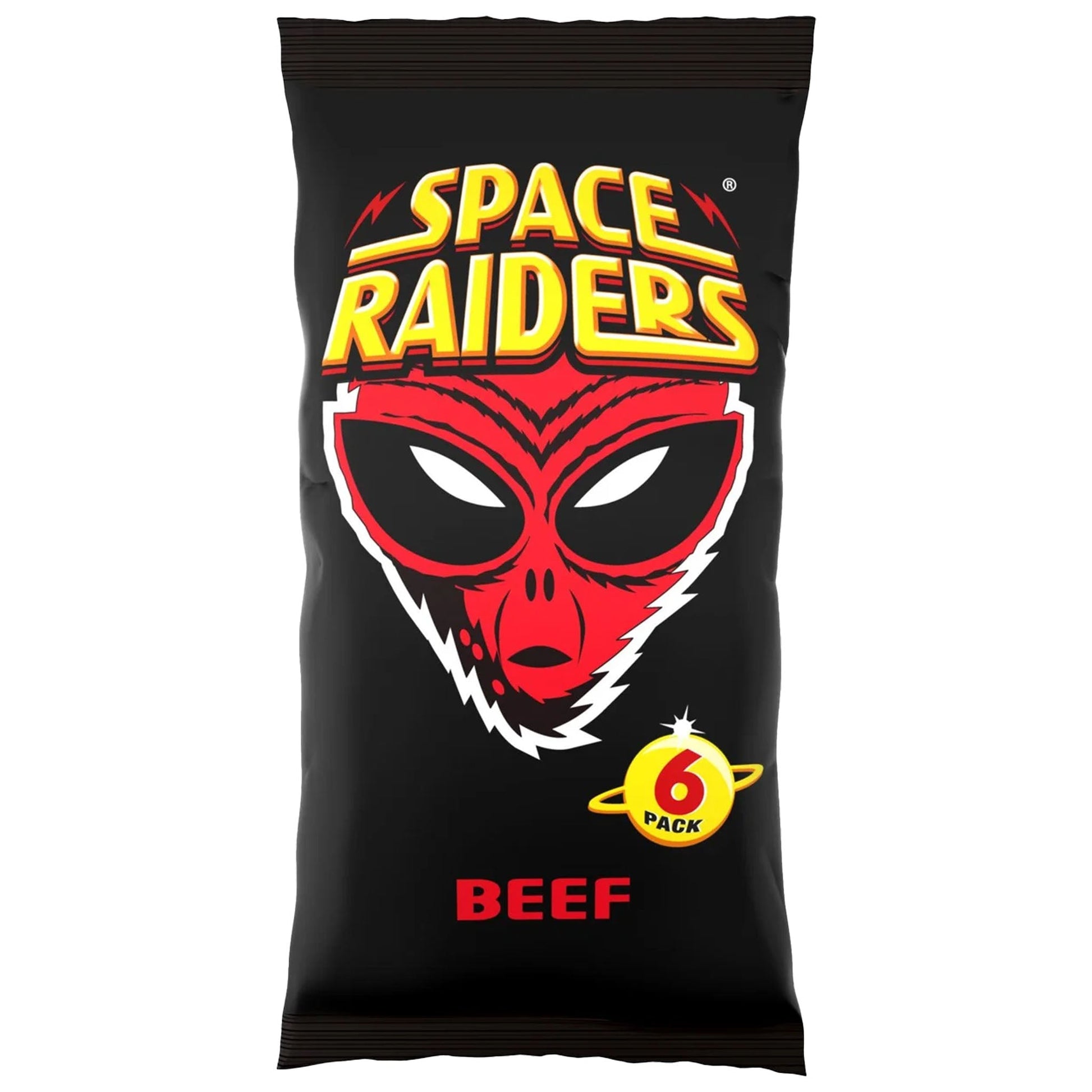 Space Raiders Beef Flavour 6 Pack (6 x 13g) - Blighty's British Store