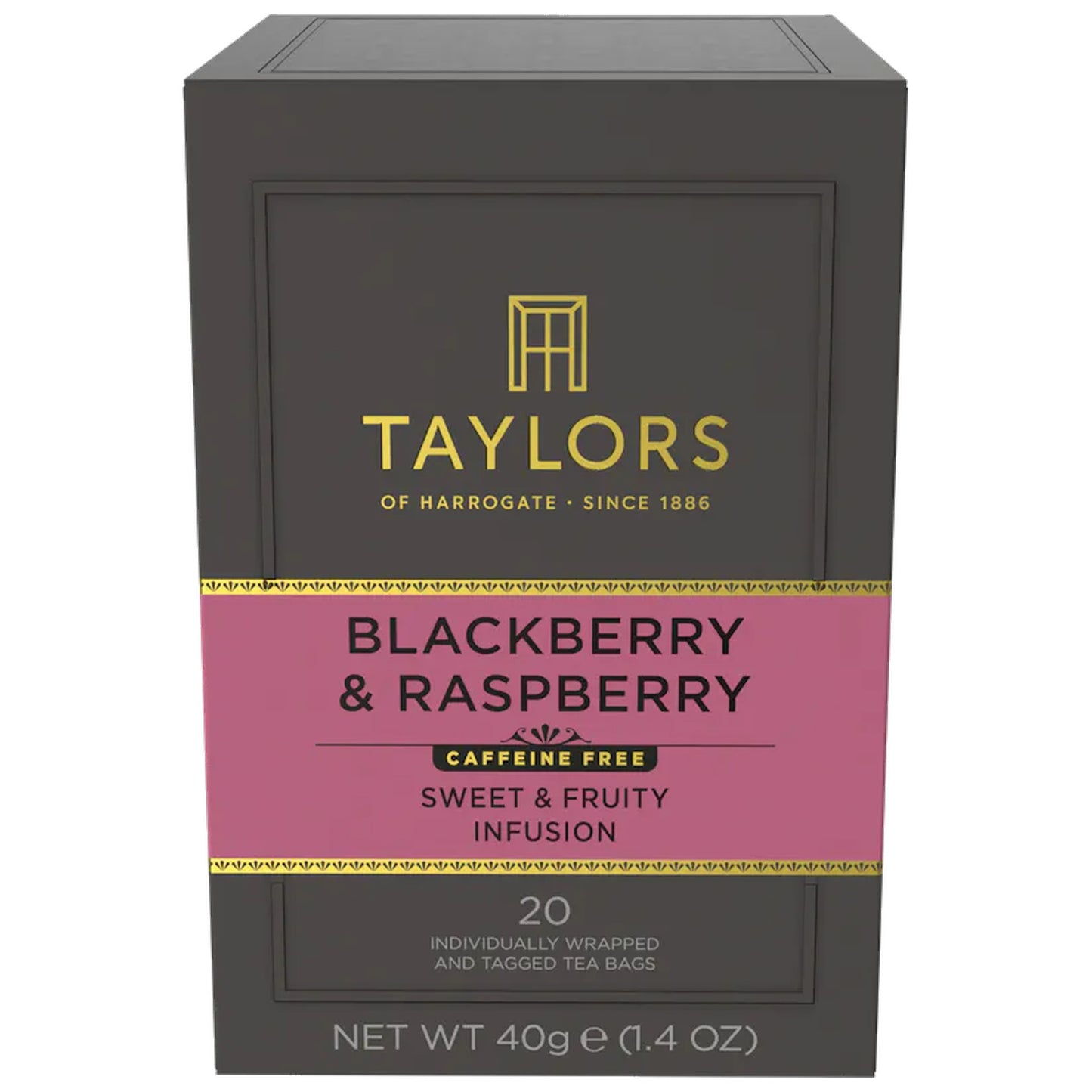Taylors of Harrogate Blackberry & Raspberry 20 Bags 40g
