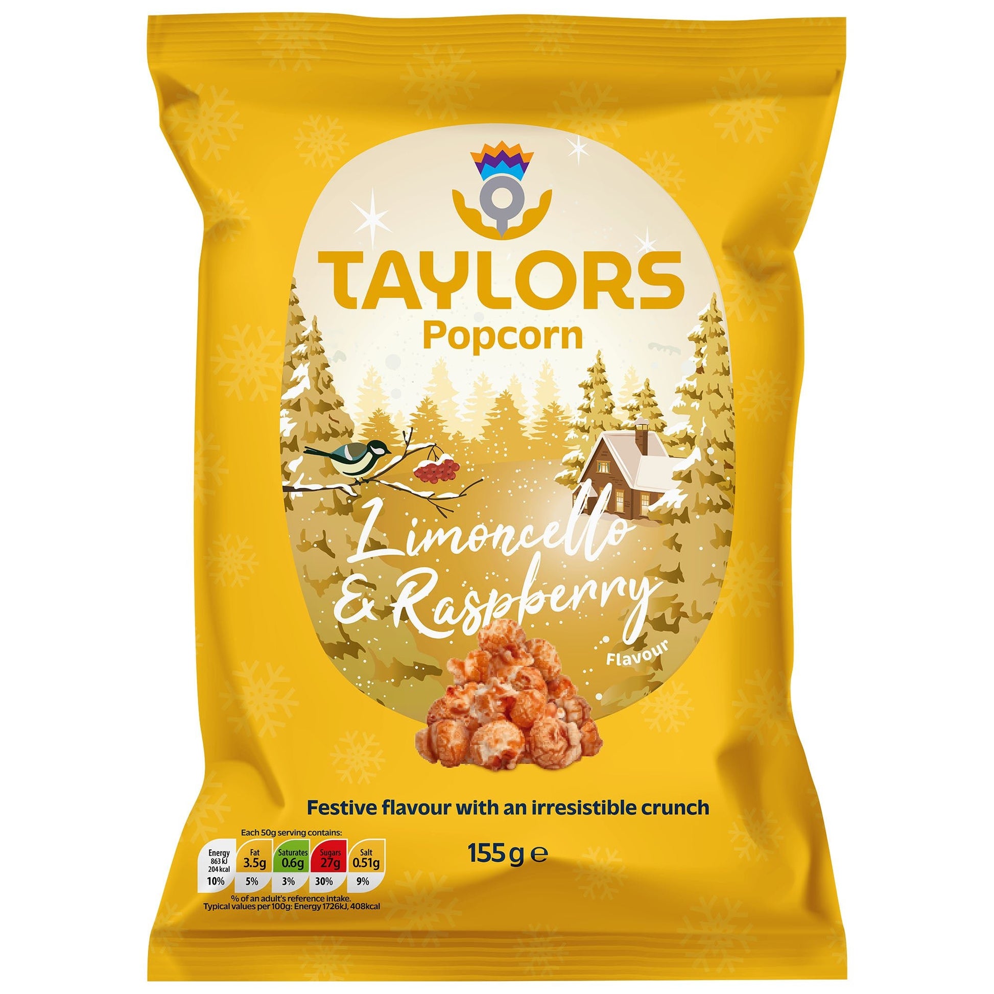 Taylors Limoncello & Raspyberry Flavour Popcorn 155g - Blighty's British Store