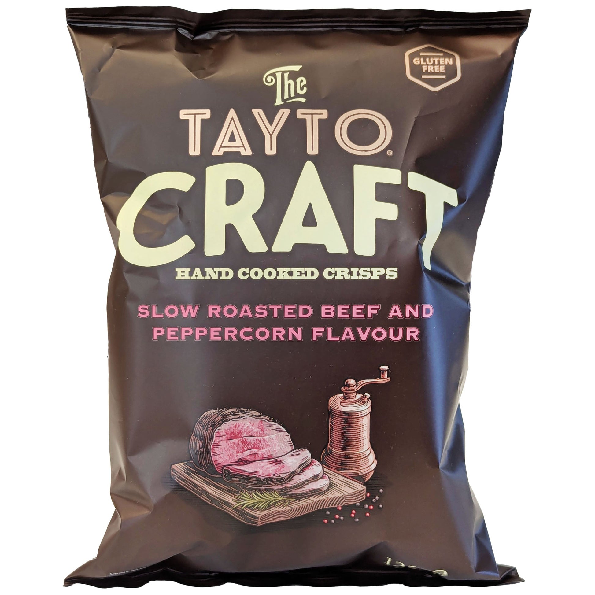 Tayto Craft Slow Roasted Beef & Peppercorn Crisps 125g - Blighty's British Store