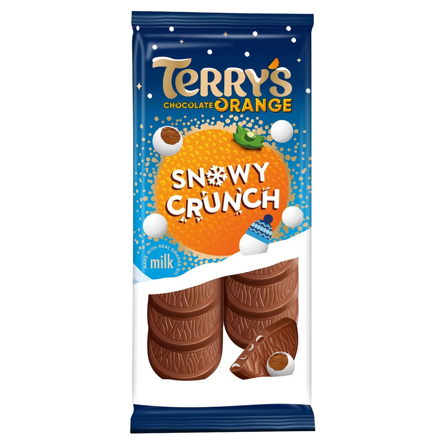 Terry's Chocolate Orange Snowy Crunch Bar 90g - Blighty's British Store