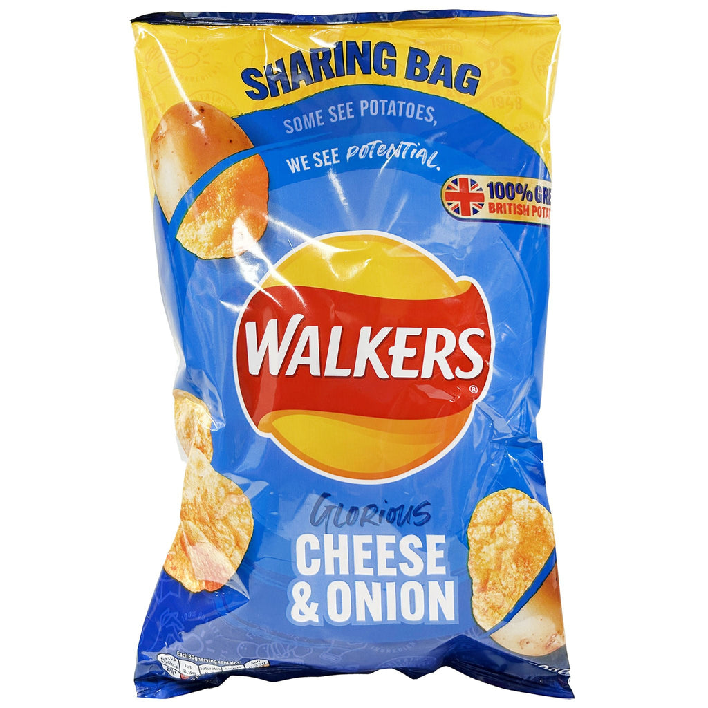 Walker's Cheese & Onion Sharing Bag 150g - Blighty's British Store