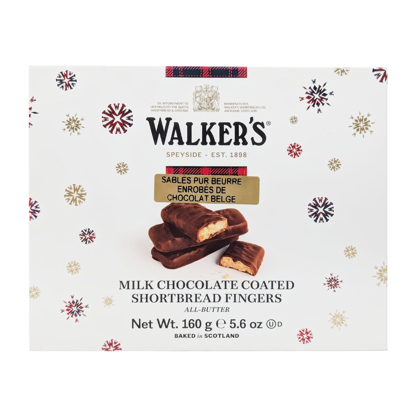 Walker's Milk Chocolate Coated Shortbread Fingers 160g - Blighty's British Store