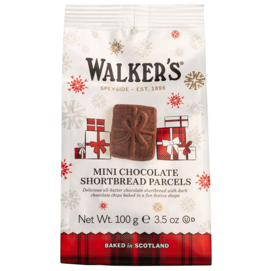 Walkers Mini Chocolate Shortbread Parcels 100g - Blighty's British Store