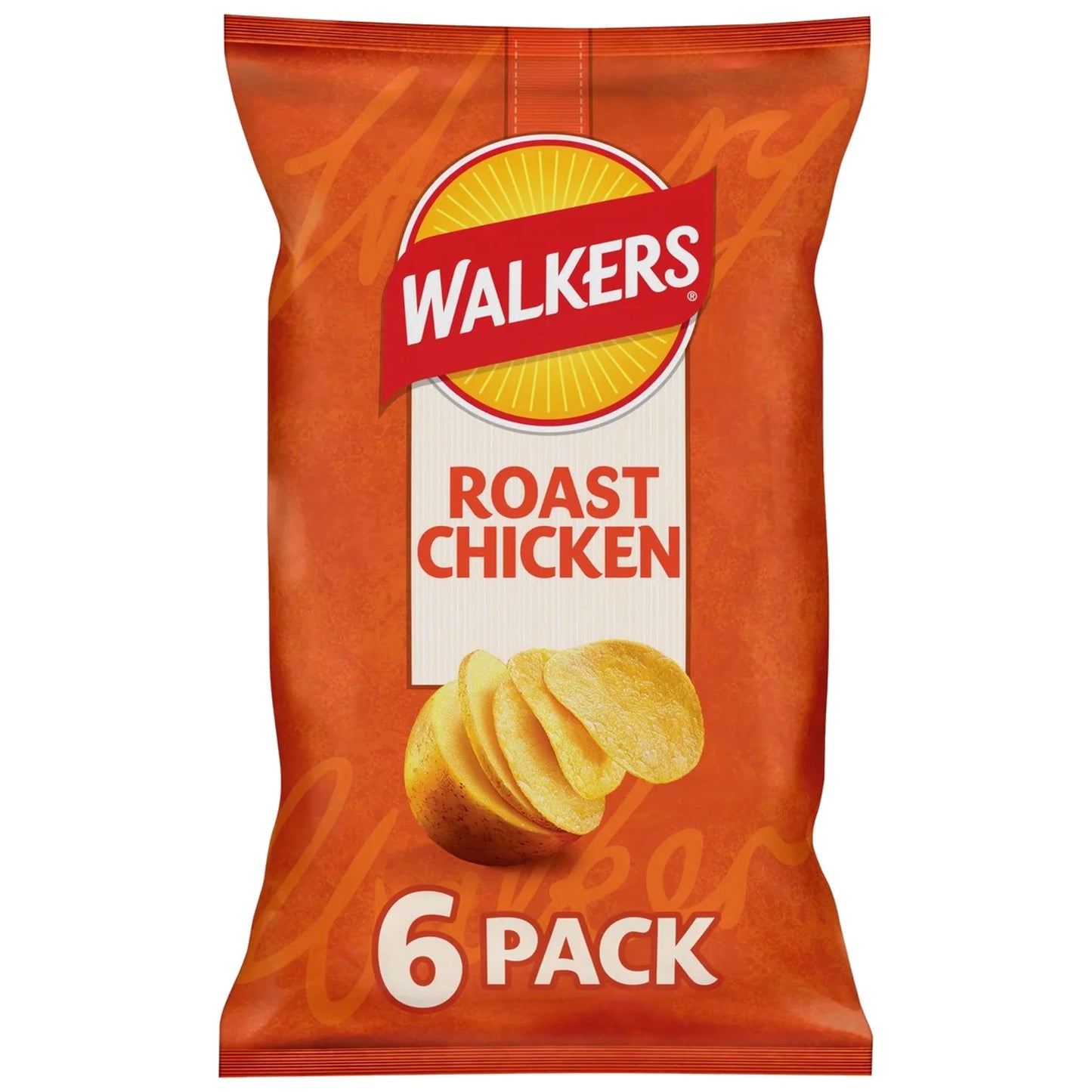 Walkers Roast Chicken Crisps 6 Pack (6 x 25g)