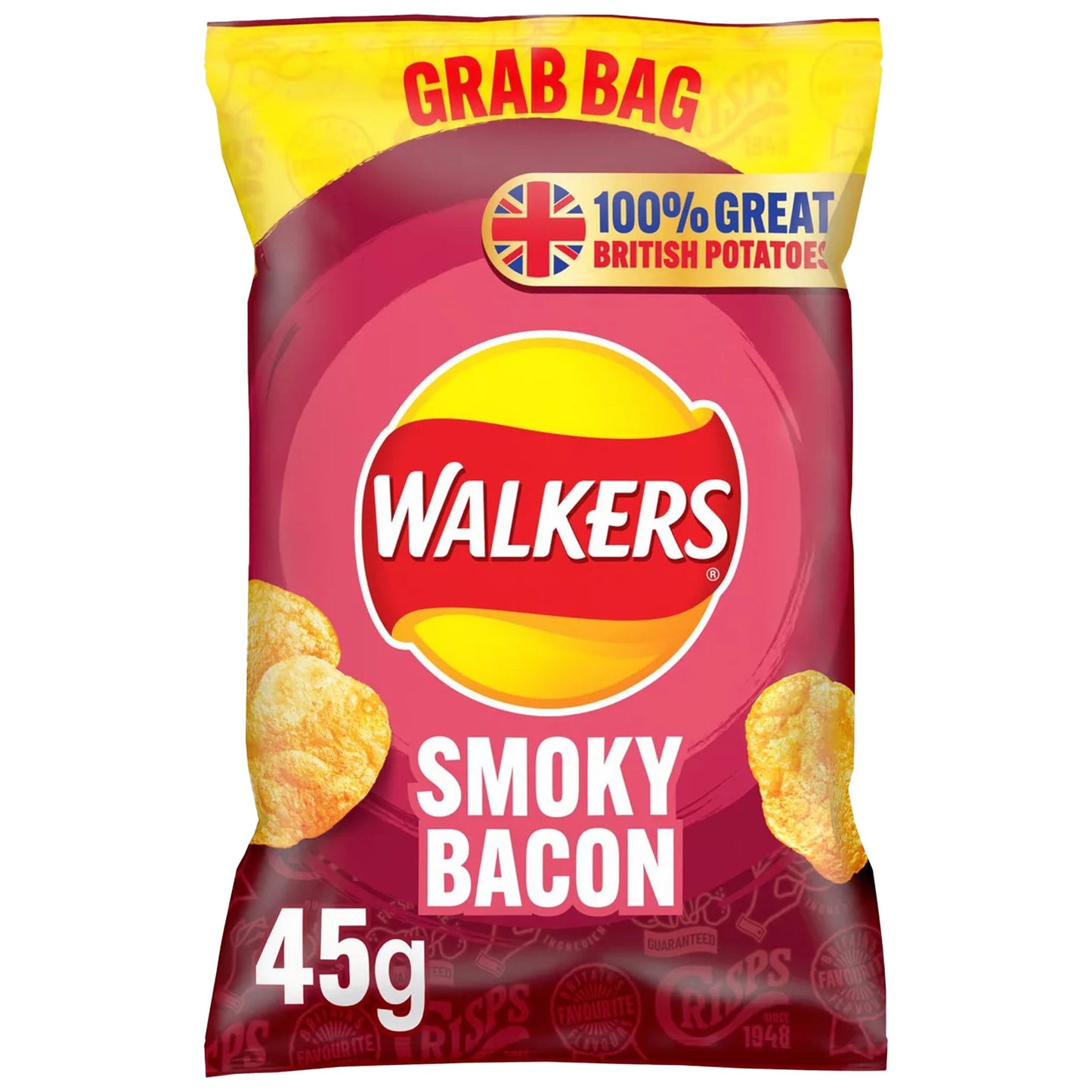 Walker's Smoky Bacon Grab Bag 45g - Blighty's British Store