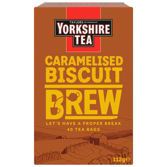 Yorkshire Tea Caramelised Biscuit Brew 40 Bags - Blighty's British Store