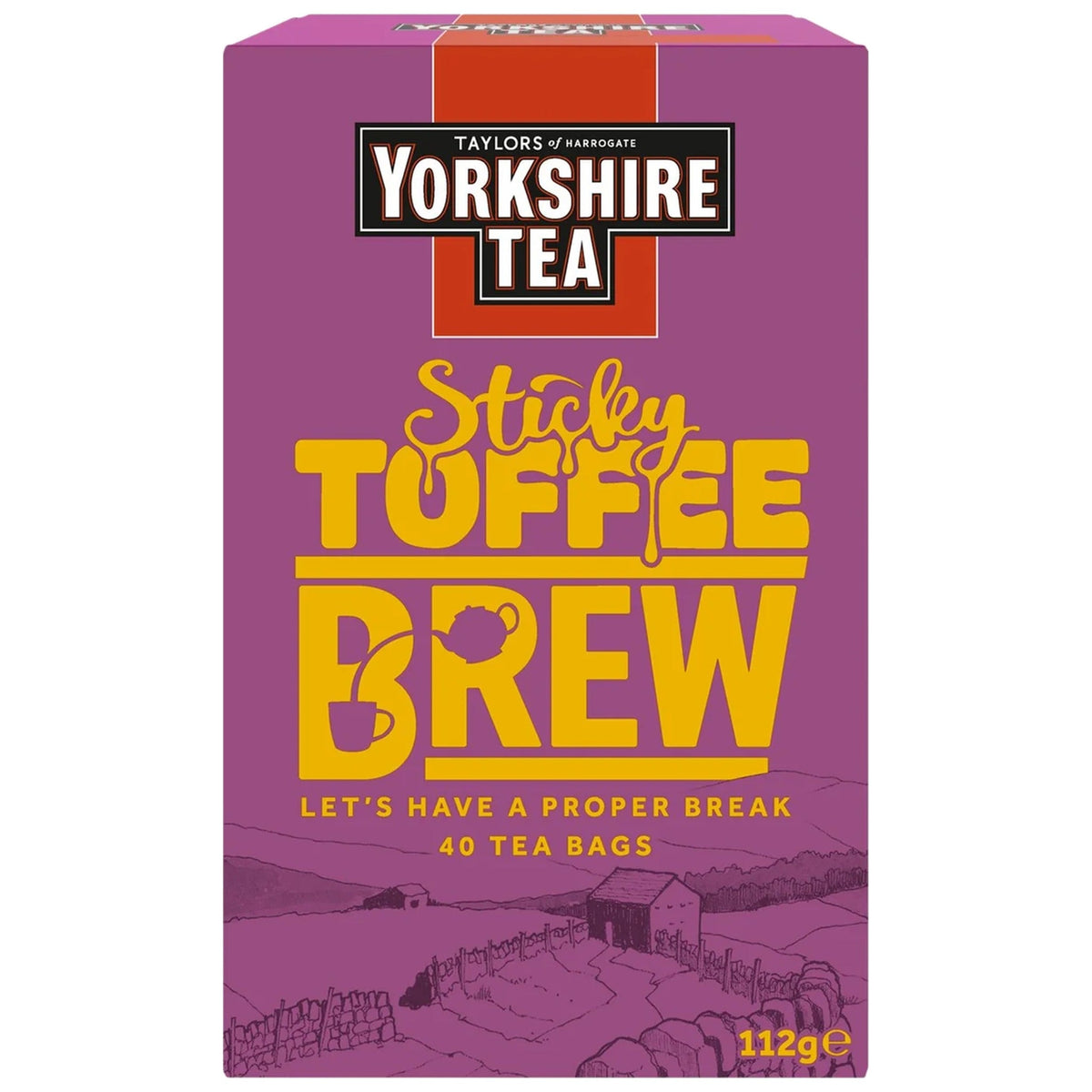 Yorkshire Tea Sticky Toffee Brew 40 Bags 112g - Blighty's British Store