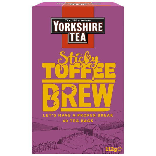 Yorkshire Tea Sticky Toffee Brew 40 Bags 112g - Blighty's British Store
