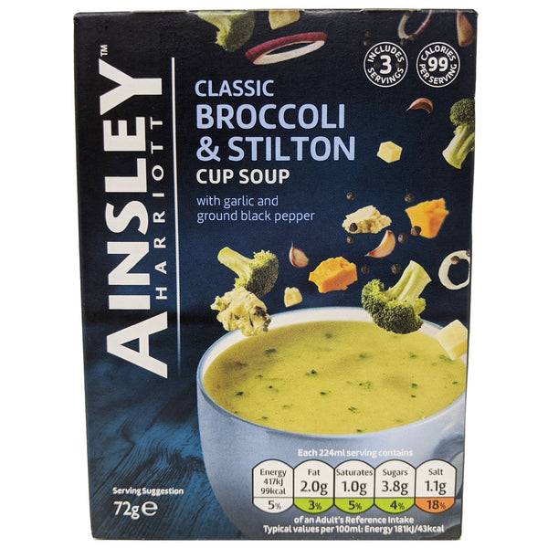 Ainsley Harriott Broccoli & Stilton Cup Soup 72g - Blighty's British Store