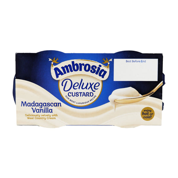 Ambrosia Deluxe Custard Madagascan Vanilla Pots 2 Pack (2 x 120g) - Blighty's British Store