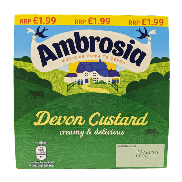 Ambrosia Devon Custard Cups 4 Pack (4 x 125g) - Blighty's British Store