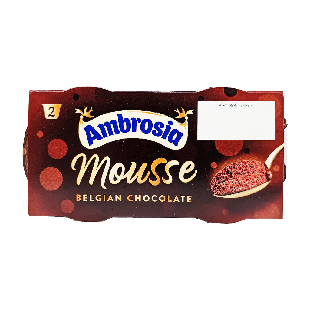 Ambrosia Moussee Belgian Chocolate Pots 2 Pack (2 x 60g) - Blighty's British Store