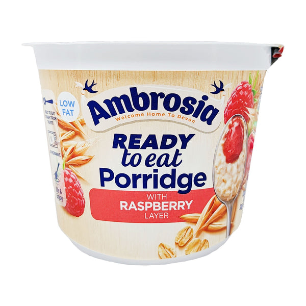 Ambrosia Ready to Eat Porridge with Raspberry Layer 210g - Blighty's British Store