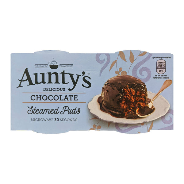 Aunty's Chocolate Steamed Puddings (2 x 95g) - Blighty's British Store