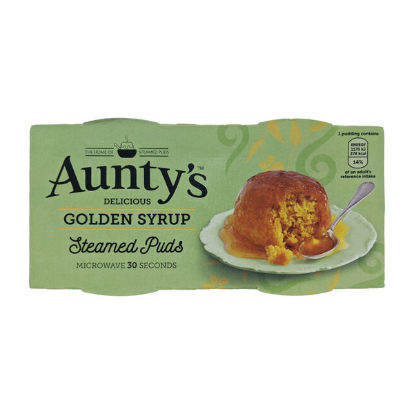 Aunty's Golden Syrup Steamed Puddings (2 x 95g) - Blighty's British Store