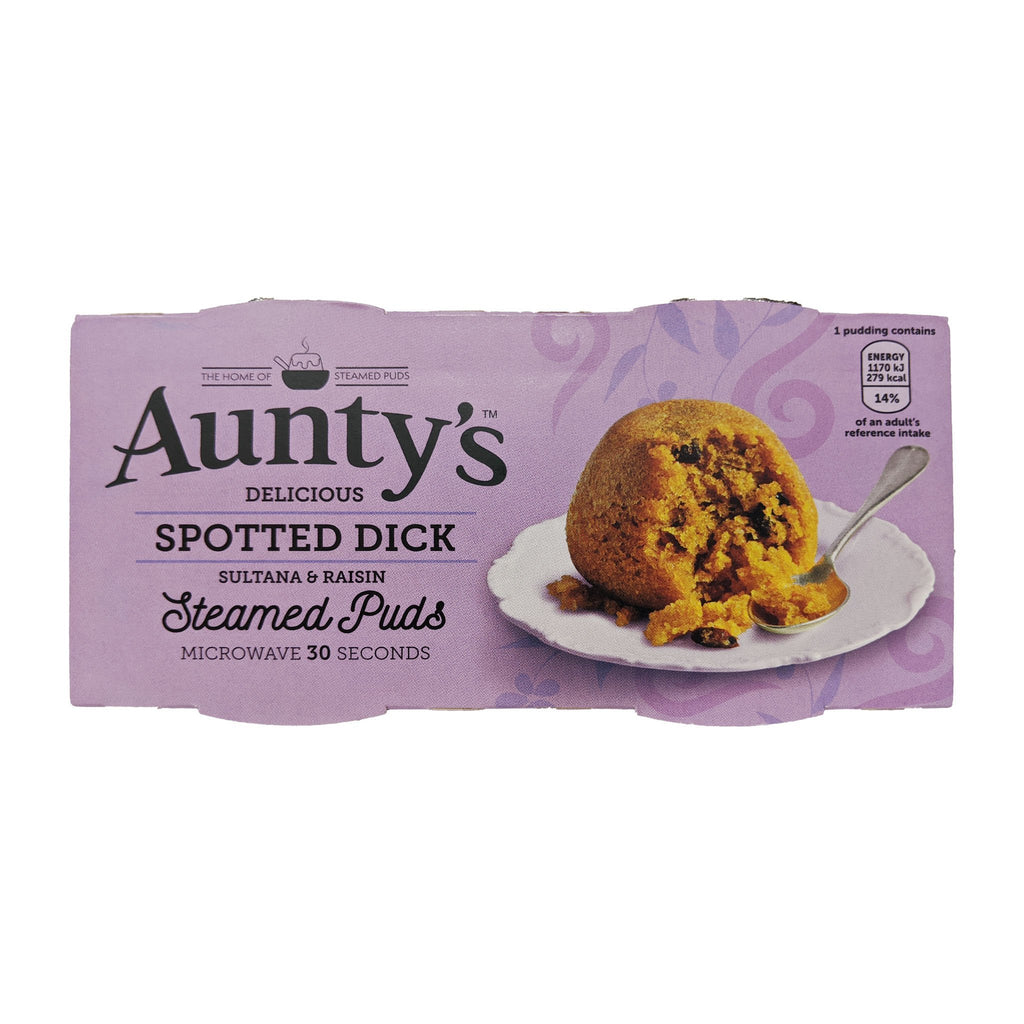 Aunty's Spotted Dick Steamed Puddings (2 x 95g) - Blighty's British Store