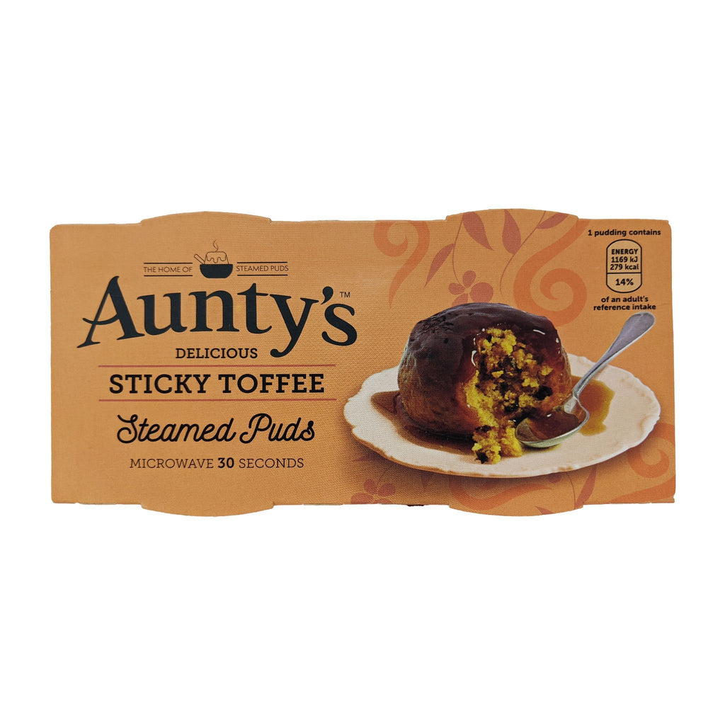 Aunty's Sticky Toffee Steamed Puddings (2 x 95g) - Blighty's British Store