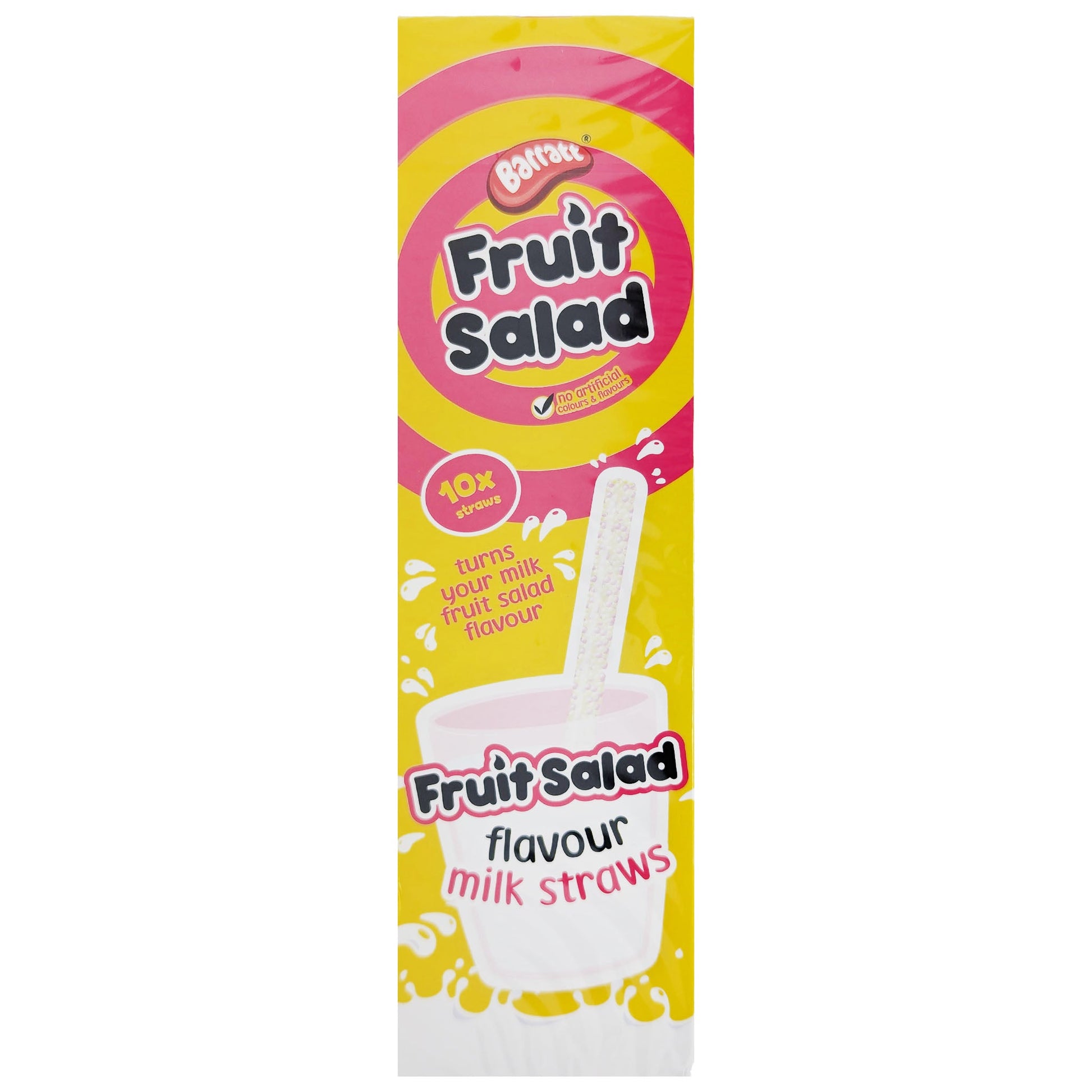 Barratt Fruit Salad Milk Straws 60g - Blighty's British Store