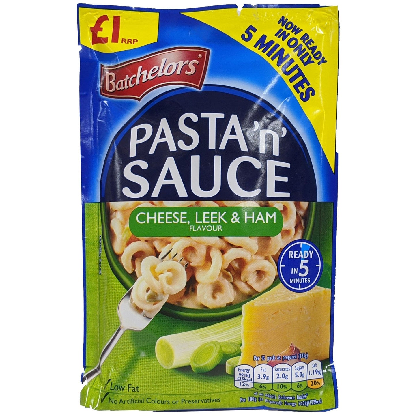 Batchelors Pasta 'n' Sauce Cheese, Leek & Ham 110g - Blighty's British Store