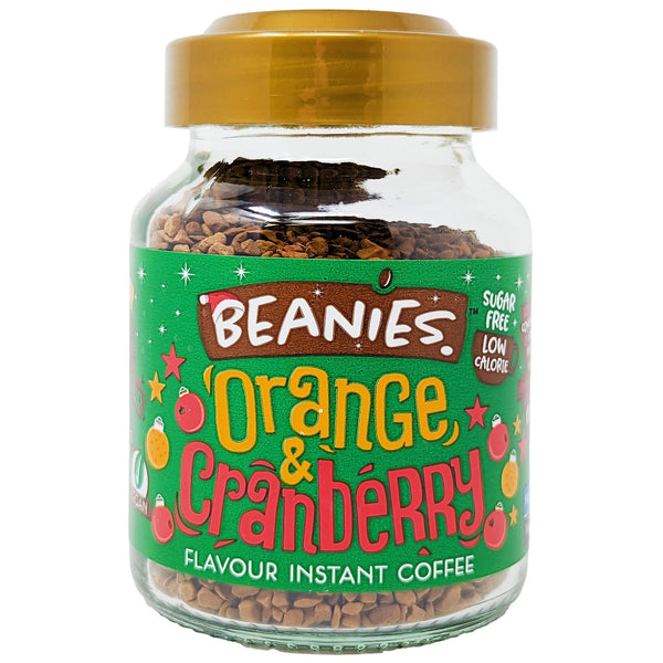 Beanies Orange & Cranberry Flavour Instant Coffee 50g - Blighty's British Store