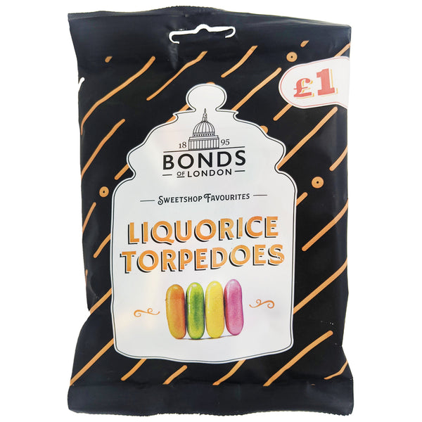 Bonds Liquorice Torpedoes 150g - Blighty's British Store