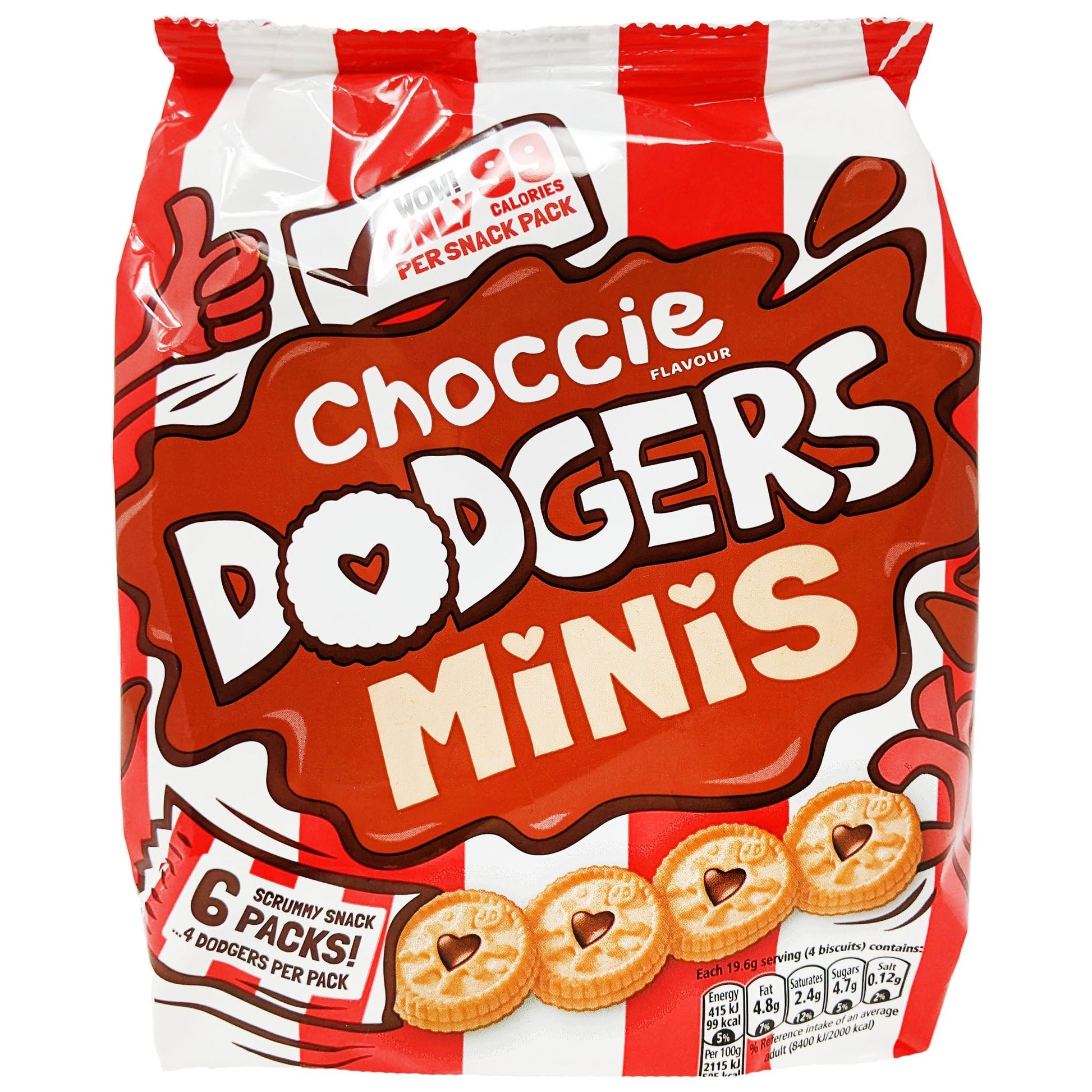 Burton's Choccie Dodgers Minis 6 Pack 117g - Blighty's British Store