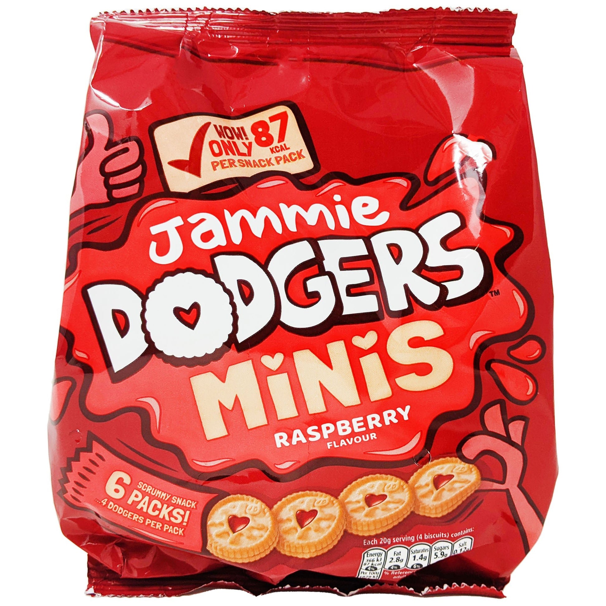 Burton's Jammie Dodgers Raspberry Minis 6 Pack 120g - Blighty's British Store
