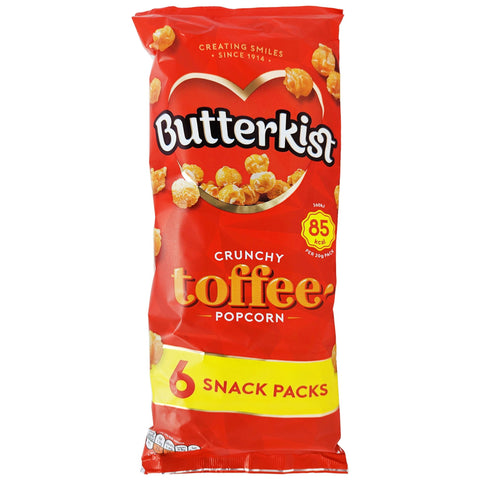 Popcorn Intersnack Butterkist Crunchy Toffee Popcorn 6 Pack (6 x 20g) – Blighty's British ...