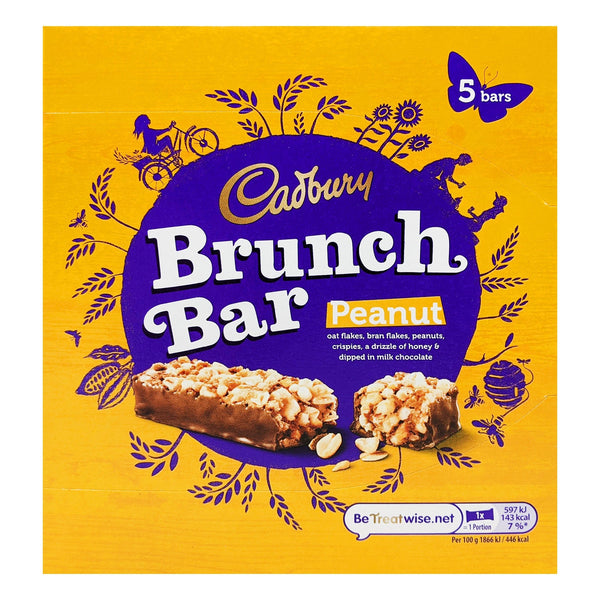 Cadbury Brunch Bar Peanut 5 Pack 160g - Blighty's British Store