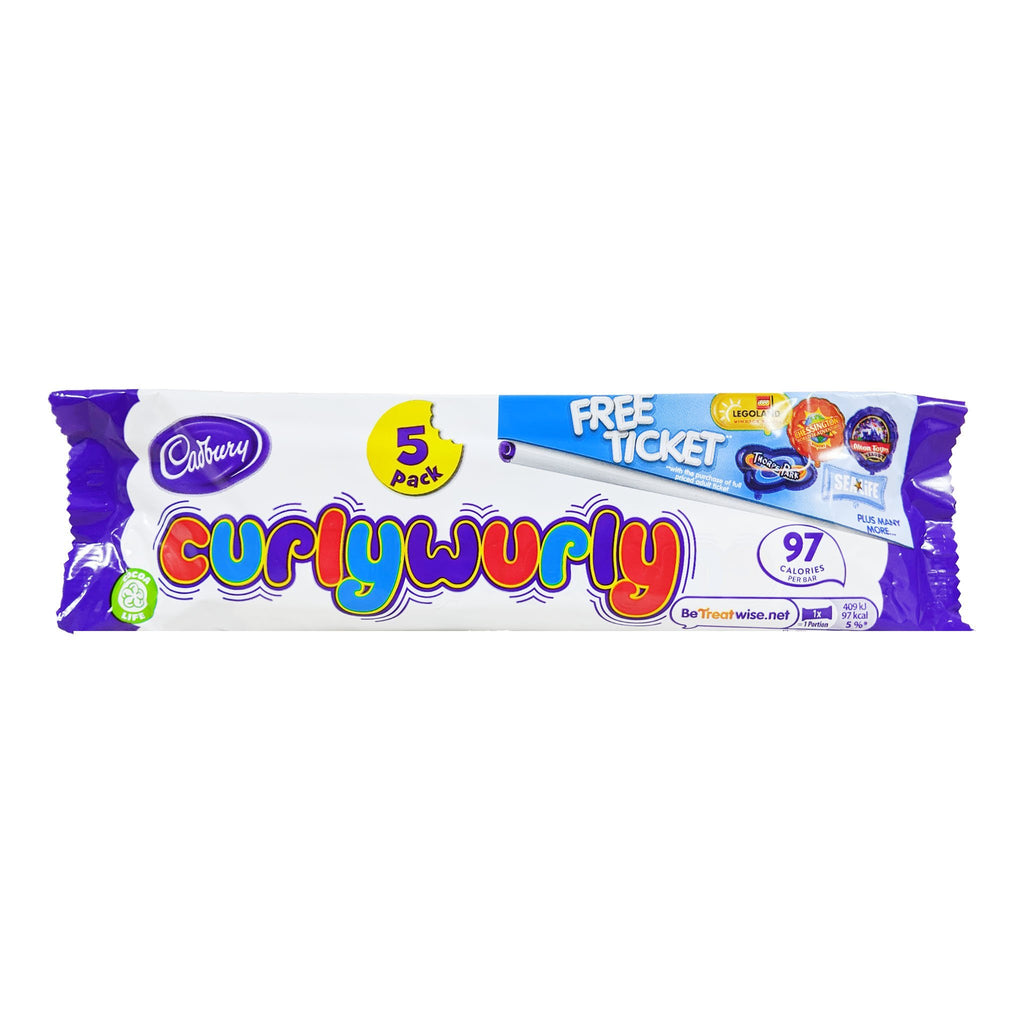 Cadbury Curly Wurly 5 Pack (5 x 21.5g) - Blighty's British Store