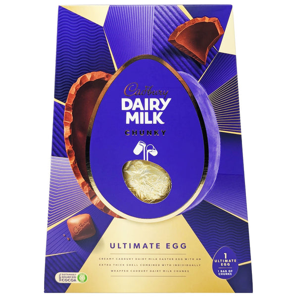 Cadbury Dairy Milk Chunky Ultimate Egg 400g - Blighty's British Store