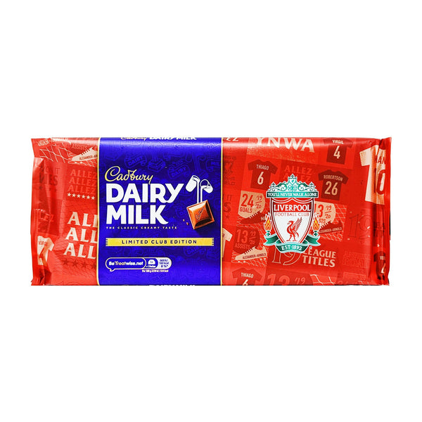 Cadbury Dairy Milk Liverpool FC Limited Club Edition 360g - Blighty's British Store