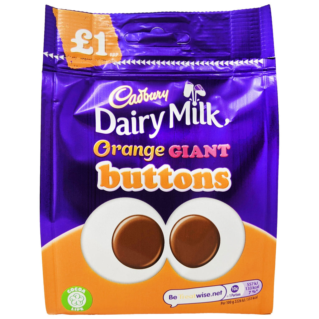 Cadbury Dairy Milk Orange Giant Buttons 95g - Blighty's British Store