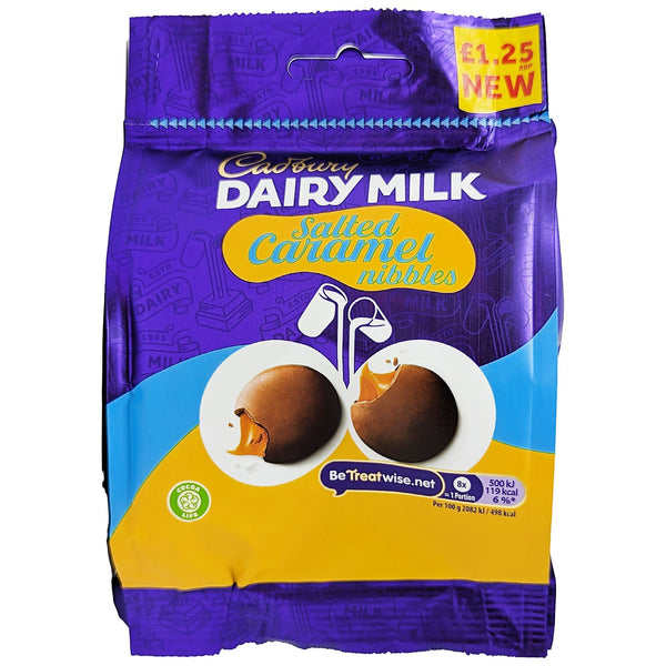 Cadbury Dairy Milk Salted Caramel Nibbles 95g - Blighty's British Store