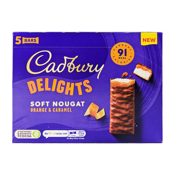 Cadbury Delights Soft Nougat Orange & Caramel 110g - Blighty's British Store