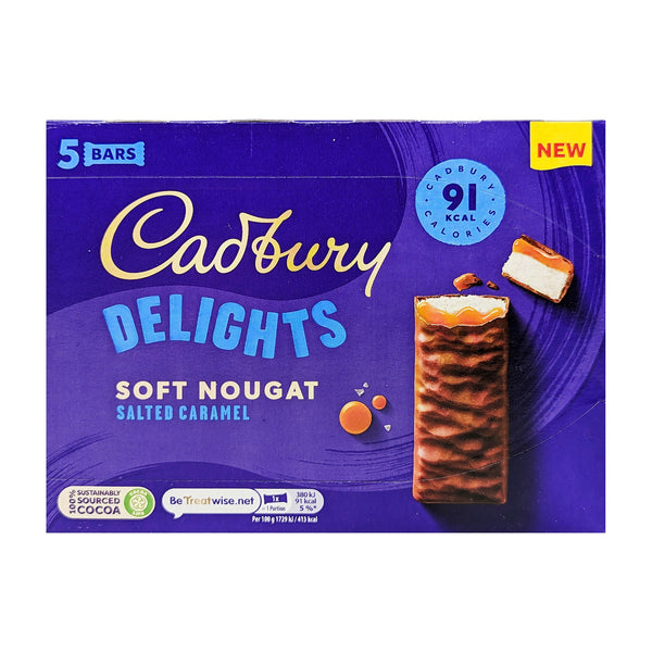 Cadbury Delights Soft Nougat Salted Caramel 110g - Blighty's British Store