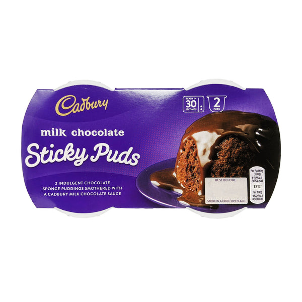 Cadbury Milk Chocolate Sticky Puds (2 x 95g) - Blighty's British Store