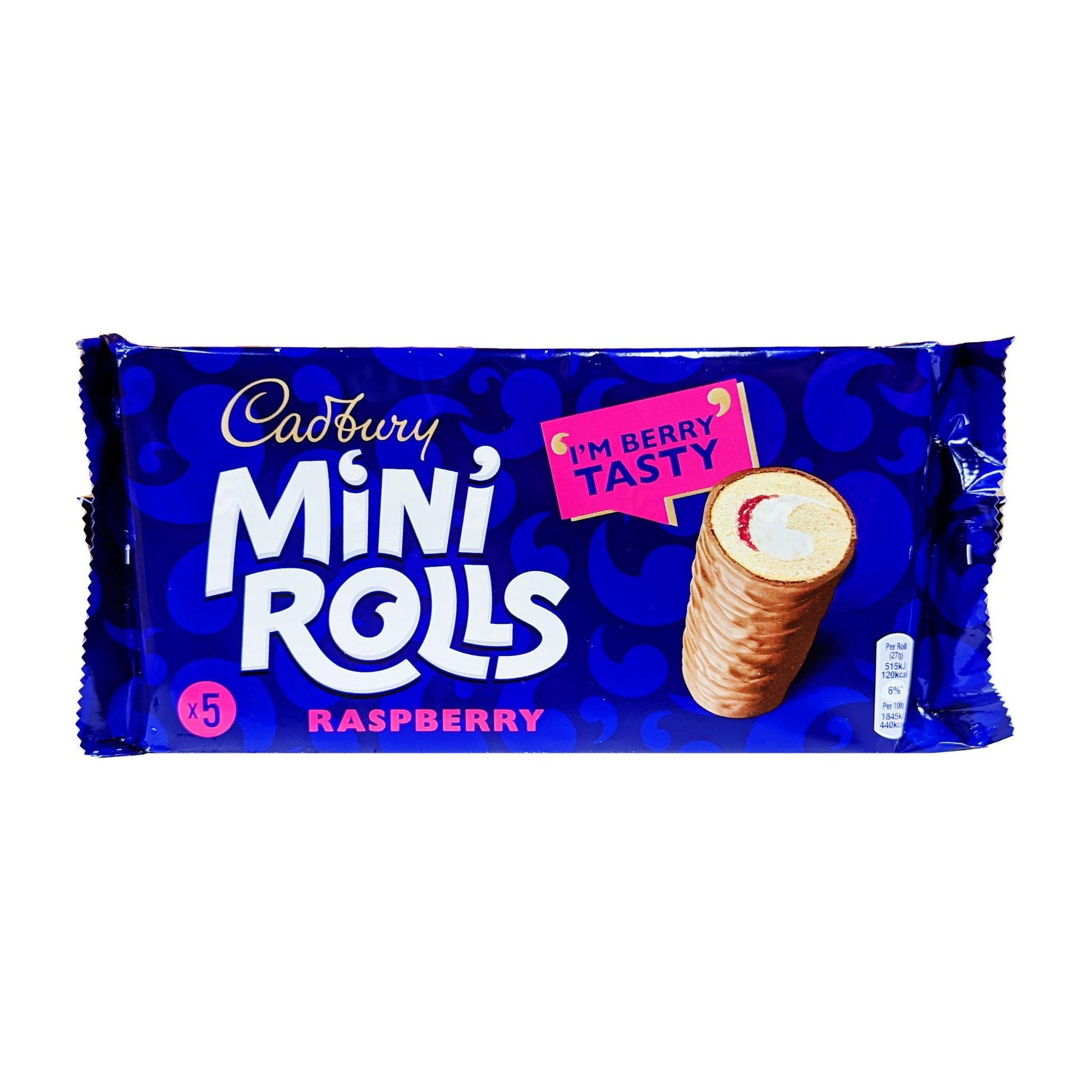 Cadbury Mini Rolls Raspberry 5 Pack (5 x 27g) - Blighty's British Store