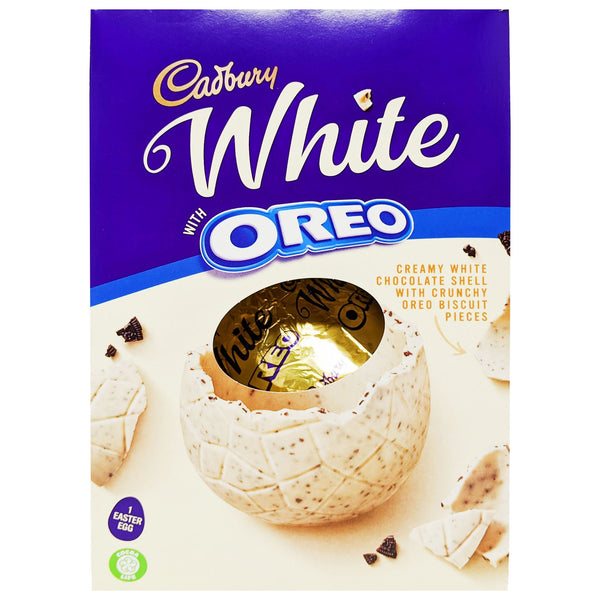 Cadbury White with Oreo Easter Egg 220g - Blighty's British Store